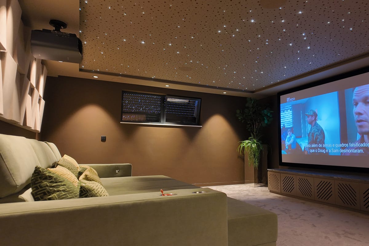 cinema na sala de estar